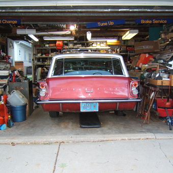 Classic Oldsmobile and Tools in Busy Garage - Jim from West Allis, WI