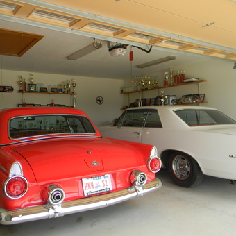 Classic Cars and Trophy Display in Clean Garage - Sonny from Hondo, TX