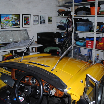 Classic Car, Organized Shelving, and Tool Chest - Pete's lockup from Lowestoft, Suffolk