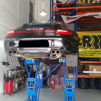 Car Lift and Storage Racks in Modern Garage - Lawrence from BANDAR SUNWAY, SELANGOR