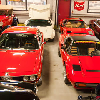 Classic and Exotic Cars in Clean Garage - MotoeXotica from St. Louis, MO