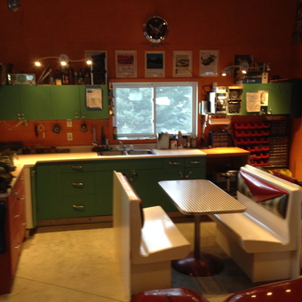 Retro Garage Cabinets and Diner Booth Seating - Jeff from Rimbey, AB