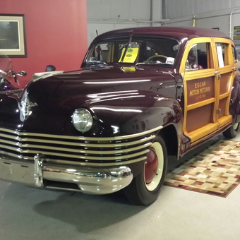 Classic Woody Wagon and Motorcycle Display - Jeff Larger from Dublin, Ohio