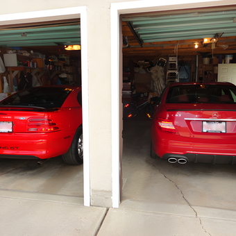 Two Red Sports Cars in Organized Two-Car Garage - Mr Nasty from Edmonton, Alberta