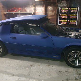 Blue Camaro IROC-Z Project Car in Garage - BIG RICK from Austintown, Oh