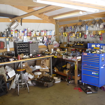 Organized garage workspace with tool chest and shelving - Joe from Parkland, WA