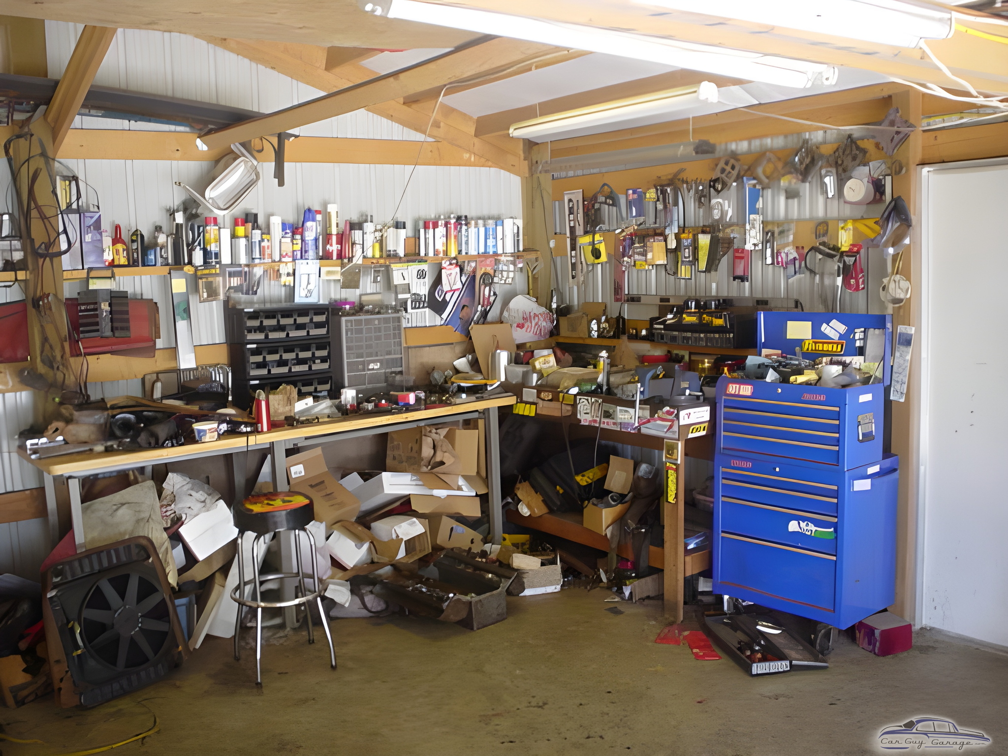 Organized garage workspace with tool chest and shelving - Joe from Parkland, WA