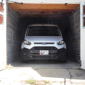 Ford Transit Van Parked in Brick Garage - ToasterVan from Annapolis Junction, Maryland