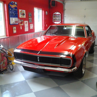 Classic Red Camaro in Organized Garage - Mud man from Poulsbo, Washington