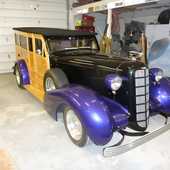 Classic Custom Woody Wagon in Organized Garage - Keith from Caldwell, Idaho