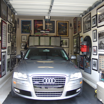 Car Garage with Framed Art and Wall Storage - Lawrence from Metairie, LA