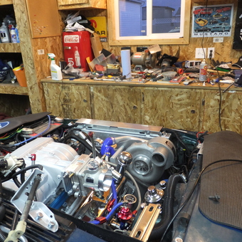 Organized garage workspace with turbo engine build - guyd from Edmonton, AB