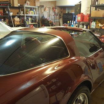Classic car and organized garage shelves - Terry Cheyney from Overland Park, Kansas