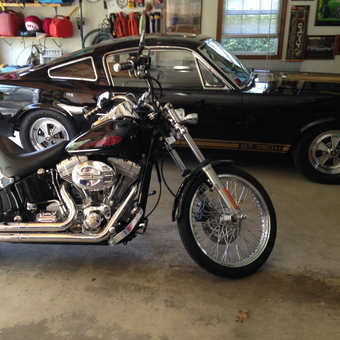 Classic Car and Motorcycle in Organized Garage - RPM from EAST LONGMEADOW, Massachusetts