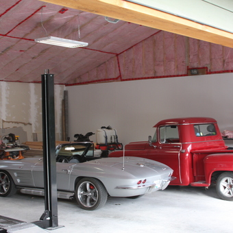 Classic Car Garage with Lift and Tools - marshall from Nanoose