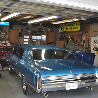 Classic Blue Car, Toolboxes, and Garage Signs - mike Genthe from Flora, Il