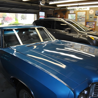 Classic Blue Car, Modern SUV, Chevrolet Signs - mike Genthe from Flora, Il