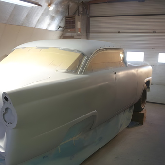 Classic Car Primer Paint Preparation in Garage - DARRELL CATT from Drayton Valley, Alberta