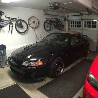 Organized Garage with Wall Bike Racks and Tool Chest - Alex from Winston Salem, North Carolina
