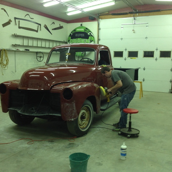 Classic Truck Restoration with Tools and Creeper Seat - Frenchy from Hammondsport, N Y