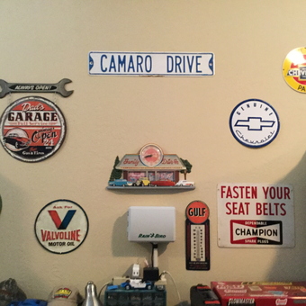 Vintage Garage Signs and Collectibles Wall Display - Nitro from Grovetown, GA
