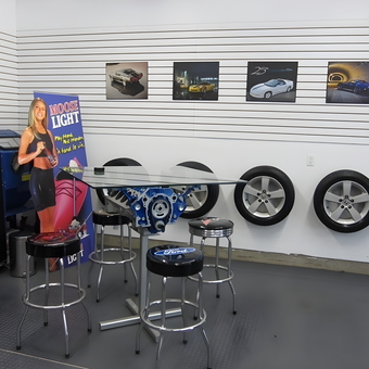 Garage Lounge with Engine Table and Bar Stools - Tepot from Shediac, NB
