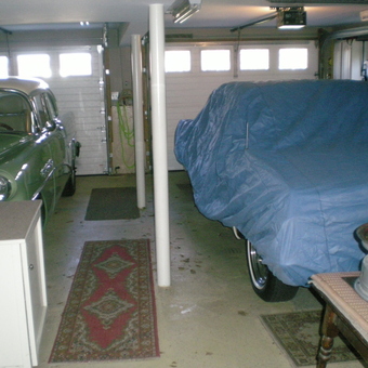 Classic Cars in Organized Garage with Covers - Paul C from Danbury, CT
