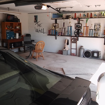 Organized Garage with Trophy Wall and Workbench - Blackgold from Schwenksville, Pennsylvania