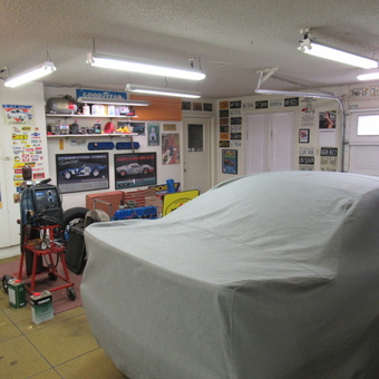 Classic Car Garage with Wall Signs and Tools - Mike Cochran from Lubbock, TX