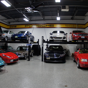 Luxury Car Collection with Car Lifts and Signs - SigmaChi76 from Saint Charles, Illinois