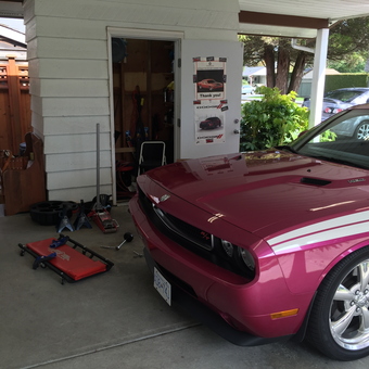 Pink Dodge Challenger and Garage Tools Setup - Wiggsy from Richmond, BC
