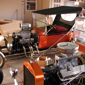 Classic Hot Rods and Car Parts in Garage - Mikey from Crockett, Texas