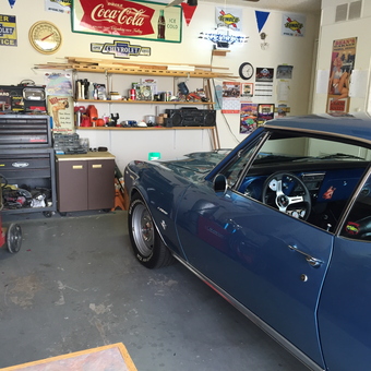 Classic Camaro, Tool Chest, and Wall Signs in Garage - Dean from Phoenix, AZ