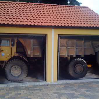 Dump Truck Garage Door Murals on Double Garage - Ron from Chuckey, TN