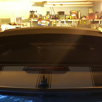 Organized garage with tools, shelves, and classic car - Lew from Ridley Park, PA
