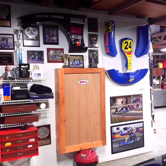Garage with Racing Memorabilia, Wall Storage, and Tool Chests - Rick Worth from Elmwood, Tennessee