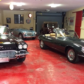Classic Convertibles in Red Floor Garage - Caryn Lapinski from Lake Worth, FL