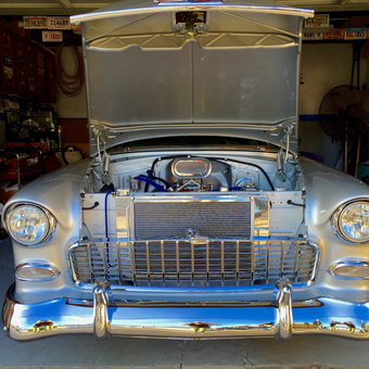 Classic Chevy in Organized Garage with Tool Cabinets - JK from Glendale, Ny