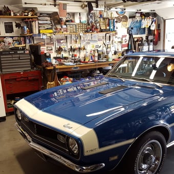 Classic Blue Camaro and Organized Workshop - Zumadog from Canyon Country, Ca.