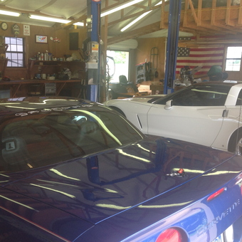 Corvettes, Two Post Lift, and Storage in Custom Garage - Bruce from Enterprise, AL