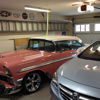 Classic Car Garage with Wall Signs and Ladder - Ken from Chagrin Falls, OH
