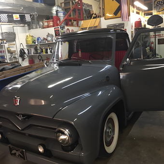 Classic Ford Truck in Restored Garage Workspace - Jack from Arlington hts, il