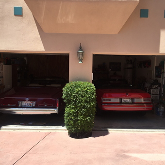 Two Classic Red Cars in Organized Two-Car Garage - el Jefe from Paso Robles, CA