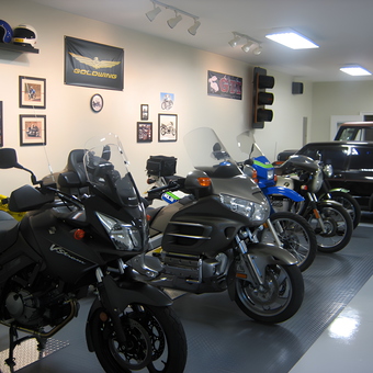 Motorcycle and Car Collection in Organized Garage - DPD from Demorest, GA
