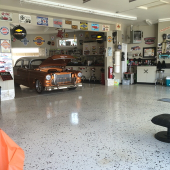 Classic Car Garage with Wall Signs and Bar Area - Glen from St. Albert, Alberta