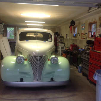 Classic car restoration garage with tool chests and equipment - Doug from Stormville, NY