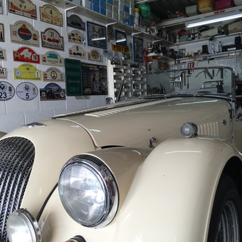 Classic Car Garage with Wall Signs and Tools - Michael from Gibraltar, Europe