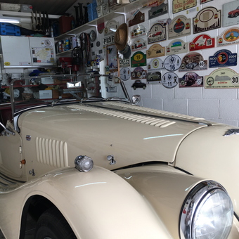 Classic Cream Convertible and Wall Decor in Garage - Michael from Gibraltar, Europe