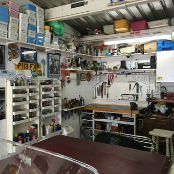 Organized garage with tool racks and workbench - Michael from Gibraltar, Europe