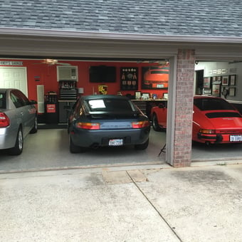 Organized three-car garage with tool chest and decor - Andy from Kennedale, TX